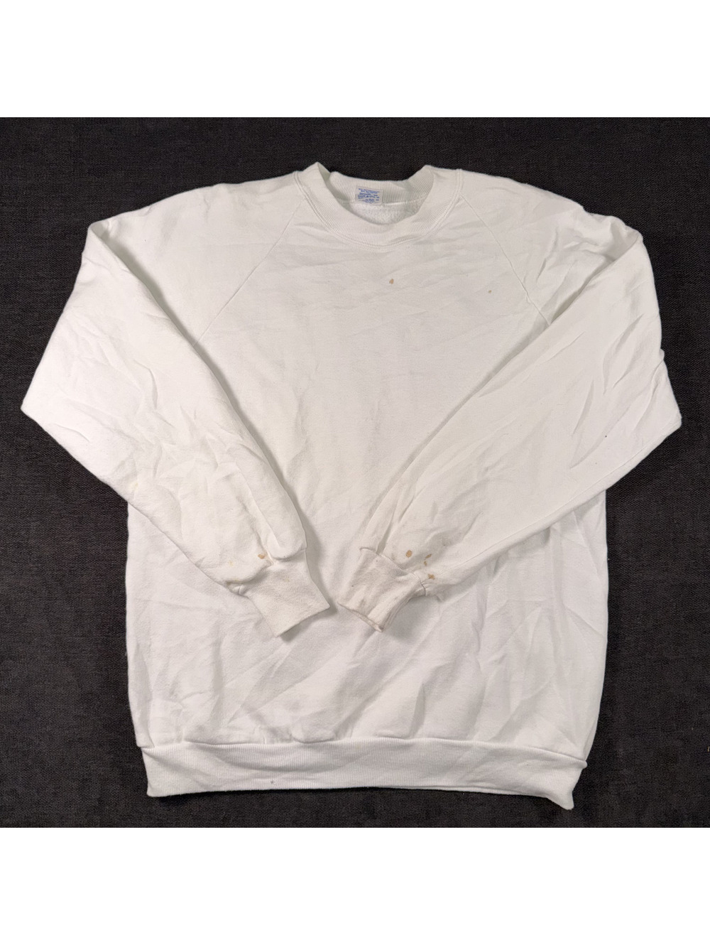 Jerzees White Crewneck Sweatshirt Size Large Made in USA
